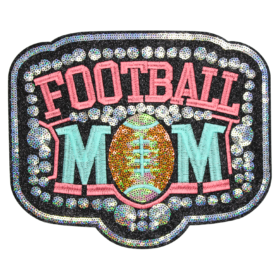 Football Mom Patch (Large/Sequin)