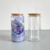 16 Oz Sublimation Snow Globe Glass Can