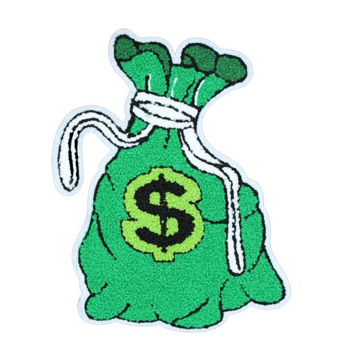 Money Bag Patch (Large/Chenille) - Image 3