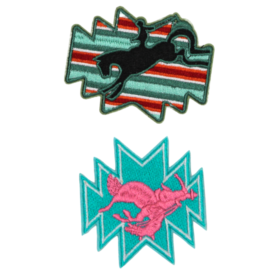 Horse Riding Aztec Patch (Small/Embroidery)