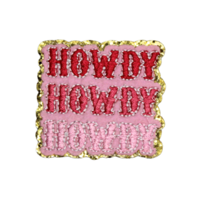Howdy Glitter Patch (Small/Embroidery)