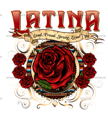 Latina Rose Dtf Transfer