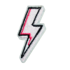 Pink Lightning Bolt Patch (Small/Embroidery)