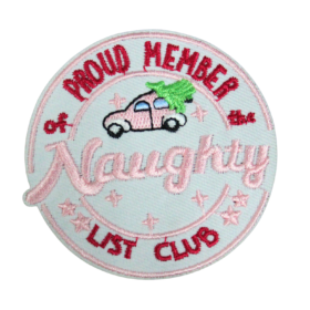 Proud Member Of The Naughty List Club Patch (Small/Embroidery)