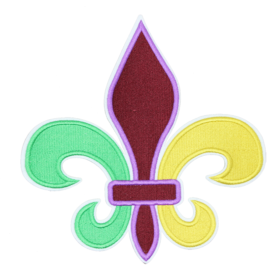 Mardigras Fleur De Lis Patch (Large/Embroidery)