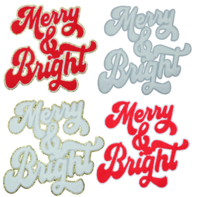 Merry & Bright Patch (Large/Chenille)