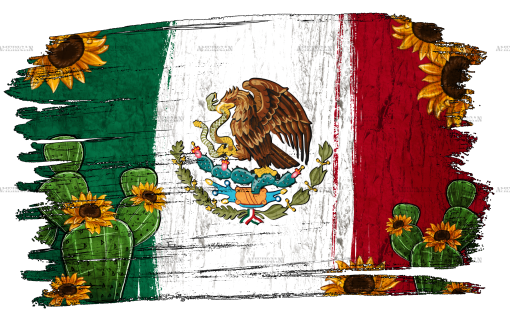 Mexican Flag Cactus Dtf Transfer