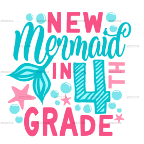 New Mermaid In 4th Grade DTF Transfer