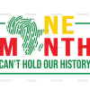 One Month Cant Hold Our History Africa Map DTF Transfer