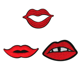 Dark Red Lips Patch (Small/Embroidery)
