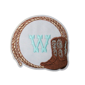 Cowboy Boots and Rope Patch (Small/Embroidery)