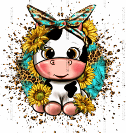 Baby Cow Splash DTF Transfer