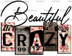 Beautiful Crazy Floral DTF Transfer