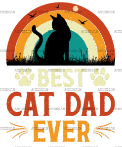 Best Cat Dad Ever-1 DTF Transfer