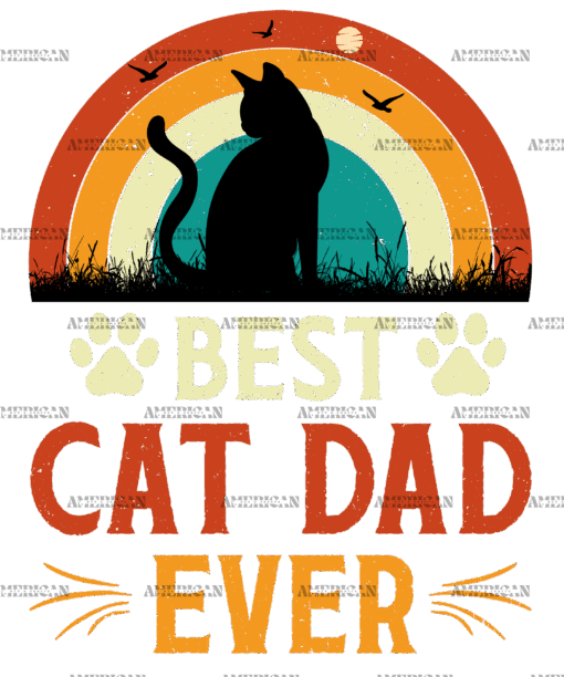 Best Cat Dad Ever-1 DTF Transfer