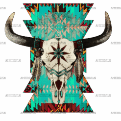 Bull Skull Aztec Southwestern DTF Transfer