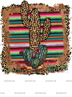 Cactus Serape Frame DTF Transfer