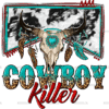 Cowboy Killer Skull DTF Transfer