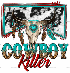 Cowboy Killer Skull DTF Transfer