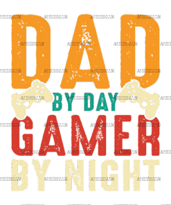 Dad By Day Gamer By Night-1 DTF Transfer