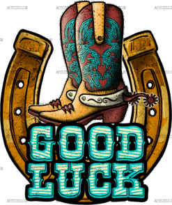 Good Luck Horseshoe DTF Transfer