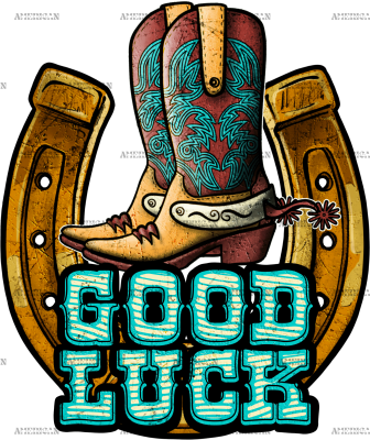 Good Luck Horseshoe DTF Transfer