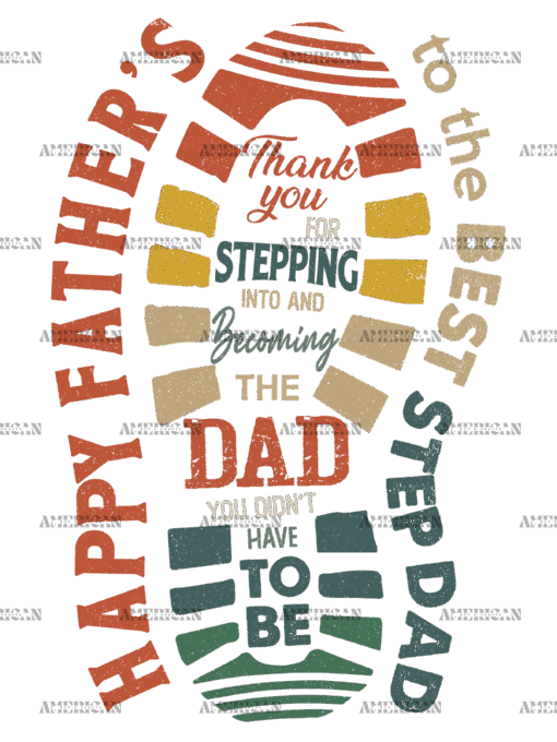 Happy Father's Day Footstep DTF Transfer