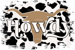 Howdy Western Cow DTF Transfer