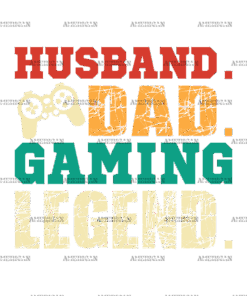 Husband Dad Gaming Legend DTF Transfer
