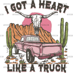 I Got A Heart Like A Truck DTF Transfer