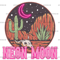 Neon Moon DTF Transfer