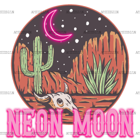 Neon Moon DTF Transfer