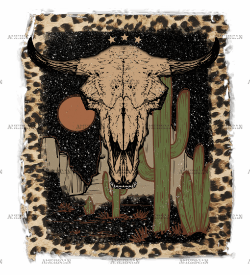 Retro Bull Skull DTF Transfer