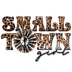 Small Town Girl Leopard DTF Transfer