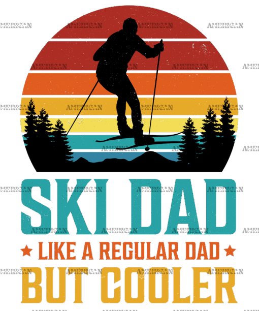 Ski Dad Like A Regular Dad But Cooler-1 DTF Transfer