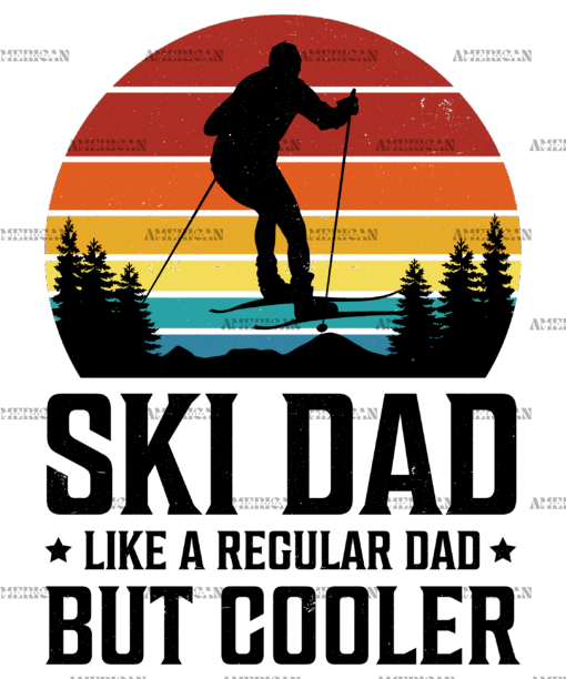 Ski Dad Like A Regular Dad But Cooler-2 DTF Transfer