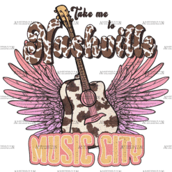 Take Me To Nashville Music City DTF Transfer