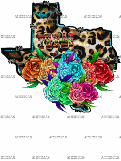 Texas Leopard And Roses DTF Transfer