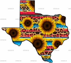 Texas Sunflowers Serape DTF Transfer