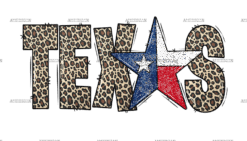 Texas Leopard Star DTF Transfer