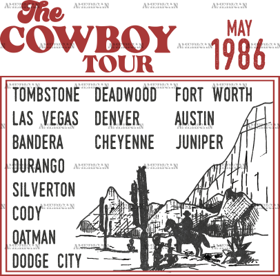 The Cowboy Tour DTF Transfer