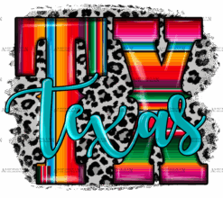 Tx Texas Serape DTF Transfer