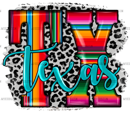 Tx Texas Serape DTF Transfer