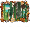 Western Cactus DTF Transfer