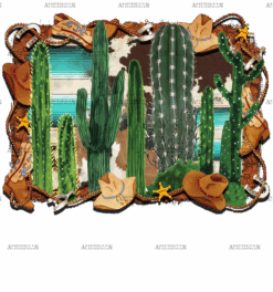 Western Cactus DTF Transfer