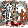 Western Cactus And Rose DTF Transfer