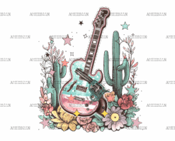 Western Guitar DTF Transfer