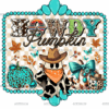 Western Howdy Pumpkin DTF Transfer