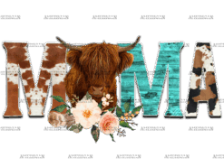 Western Mama Cow DTF Transfer