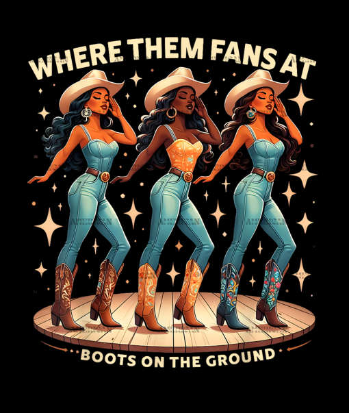 Where Them Fans At Boots On The Ground-9 DTF Transfer